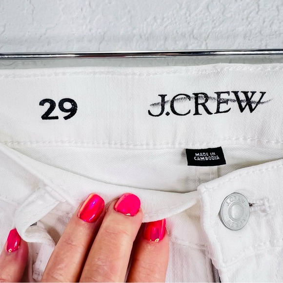 J.Crew 9” Vintage Slim-Straight Mid-Rise White Demin Jeans Size 29 - Picture 12 of 15